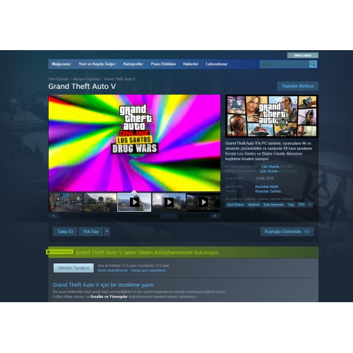  SIFIR STEAM GTA V ONLİNE +İLK MAİL +0 SAAT